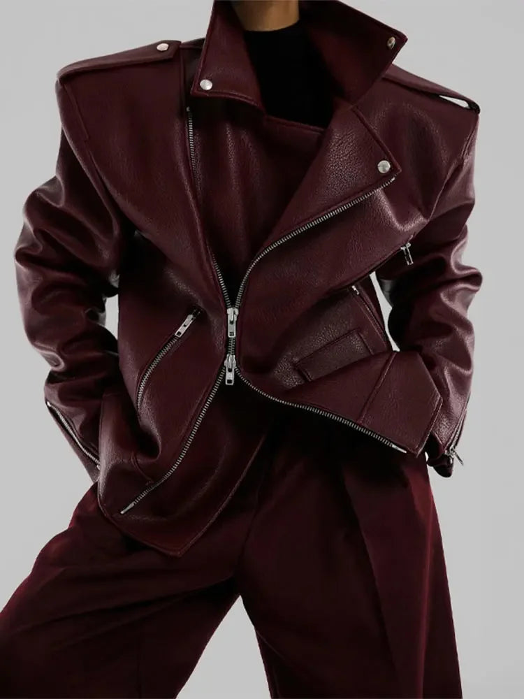 BORDEAUX LEATHER JACKET